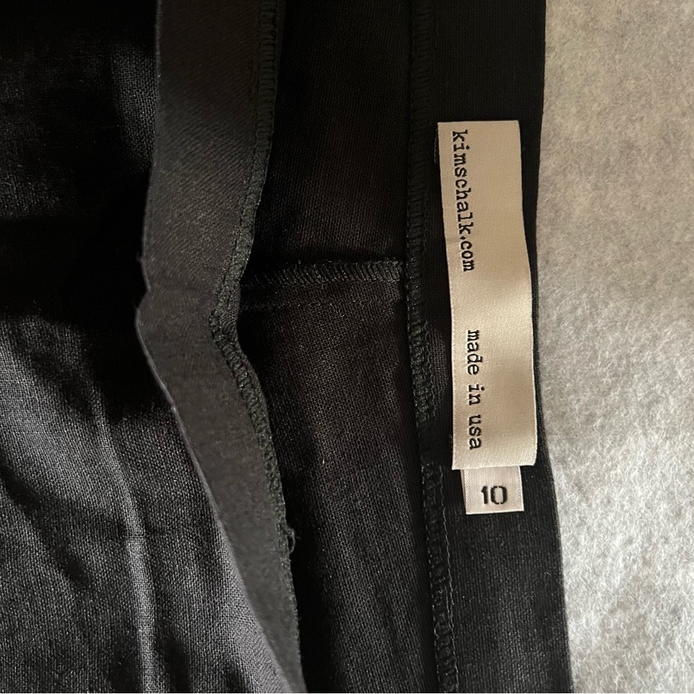 Kimschalk Lagenlook Pants Womens 10 Linen Maxi Wide Leg Skirt  Black - Picture 9 of 10